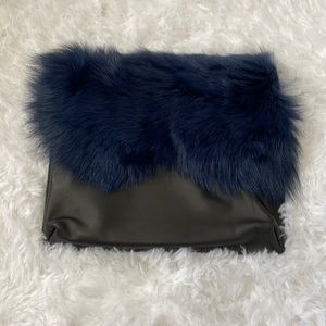 Fur clutch bag topshop Clearance
